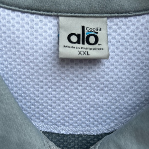 NWT Alo Coolfit Diamond Sports Academy Mens 1/4 Zip Short Sleeve Shirt XXL - Picture 4 of 5